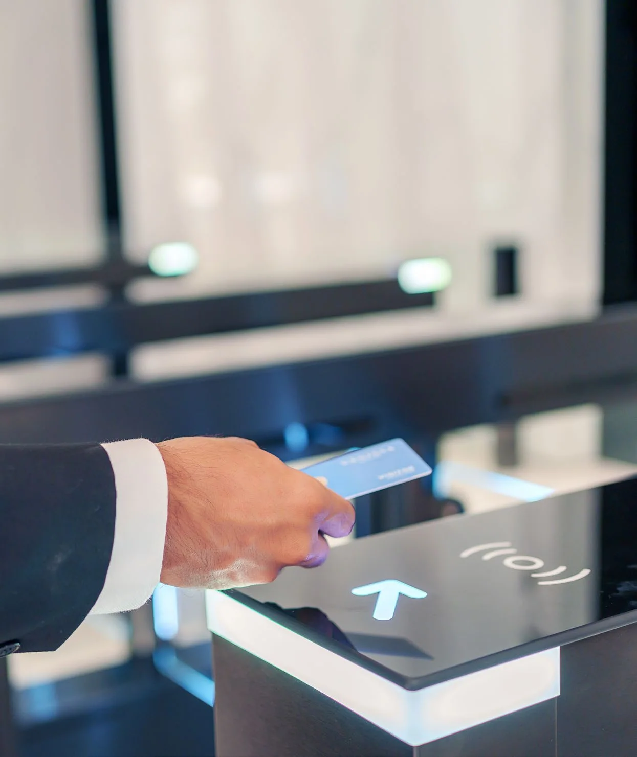 Smart access gates in the lobby